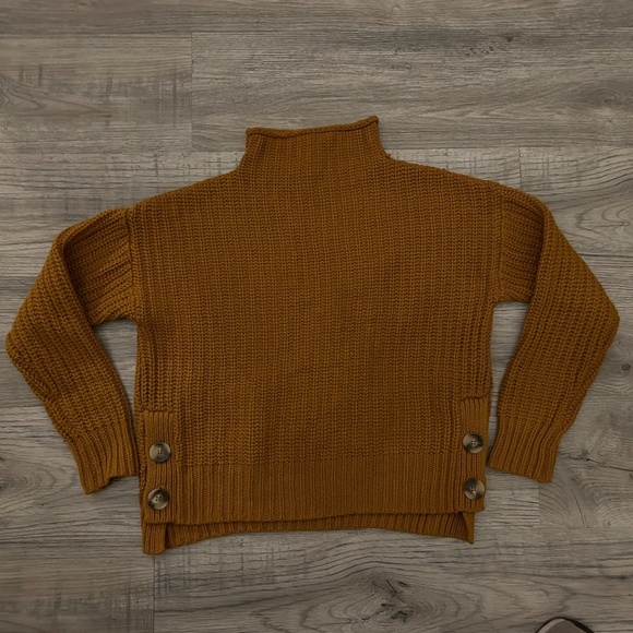 Madewell Women's Turtleneck Sweater w/ buttons on the Side Sz XS - Picture 1 of 8